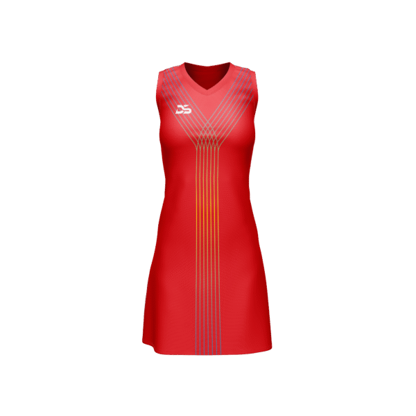 DISKI SPORTS FLOW DRESS RED/NETBALL